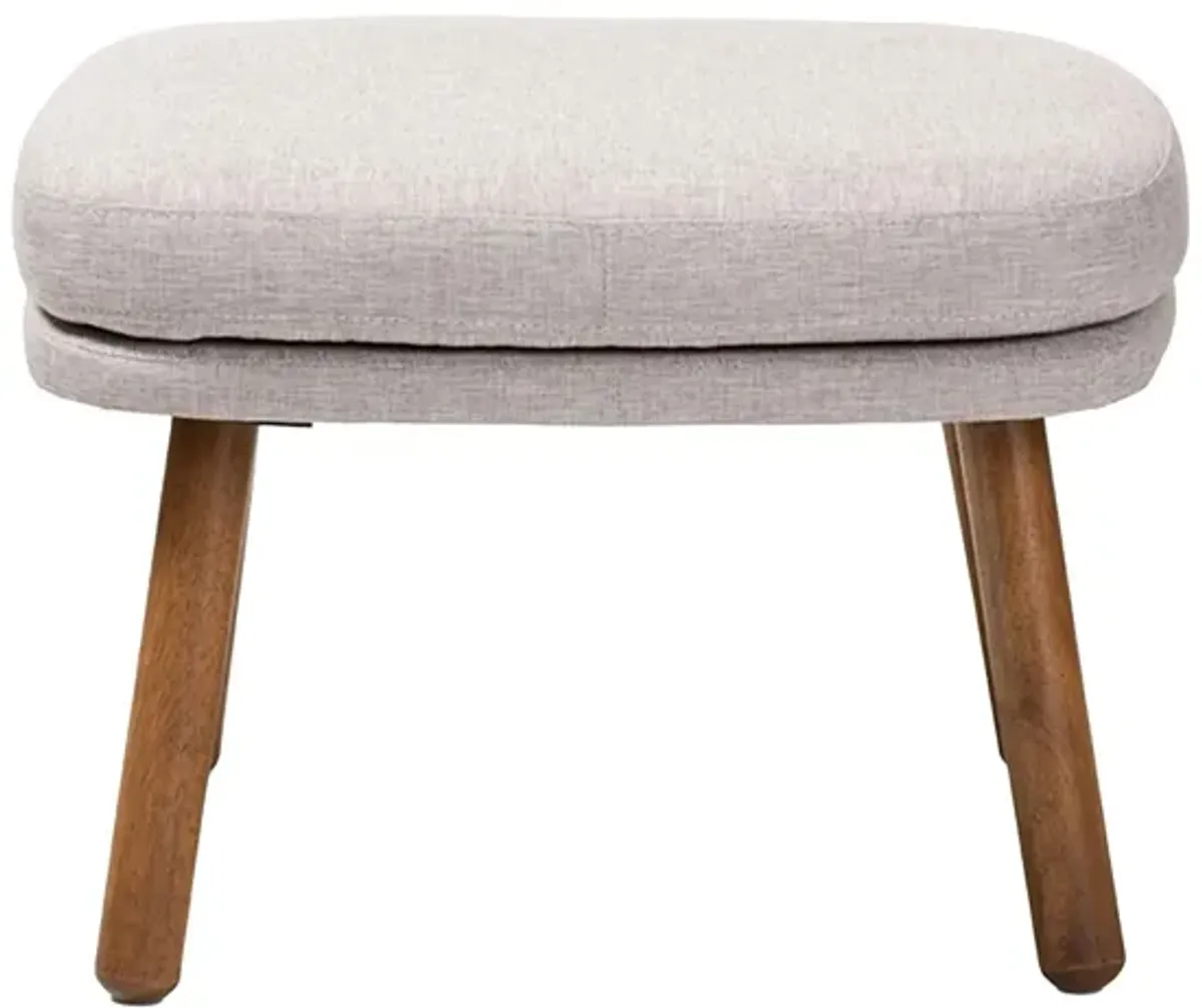 Lovise Ottoman in Grayish Beige by Wholesale Interiors