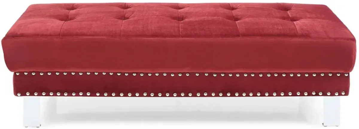 Derek Ottoman in Cherry by Glory Furniture