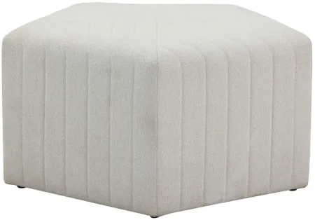 Greenley Ottoman in White by Lifestyle Solutions
