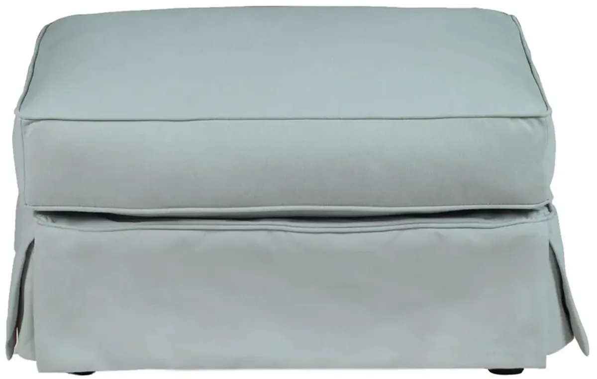 Horizon Ottoman in Peyton Blue by Sunset Trading