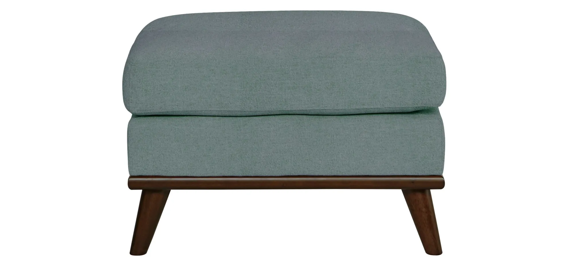 Milo Ottoman in Suede-So-Soft Hydra by H.M. Richards