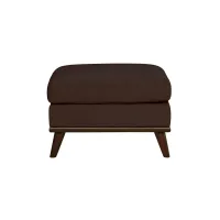 Milo Ottoman in Suede-So-Soft Chocolate by H.M. Richards