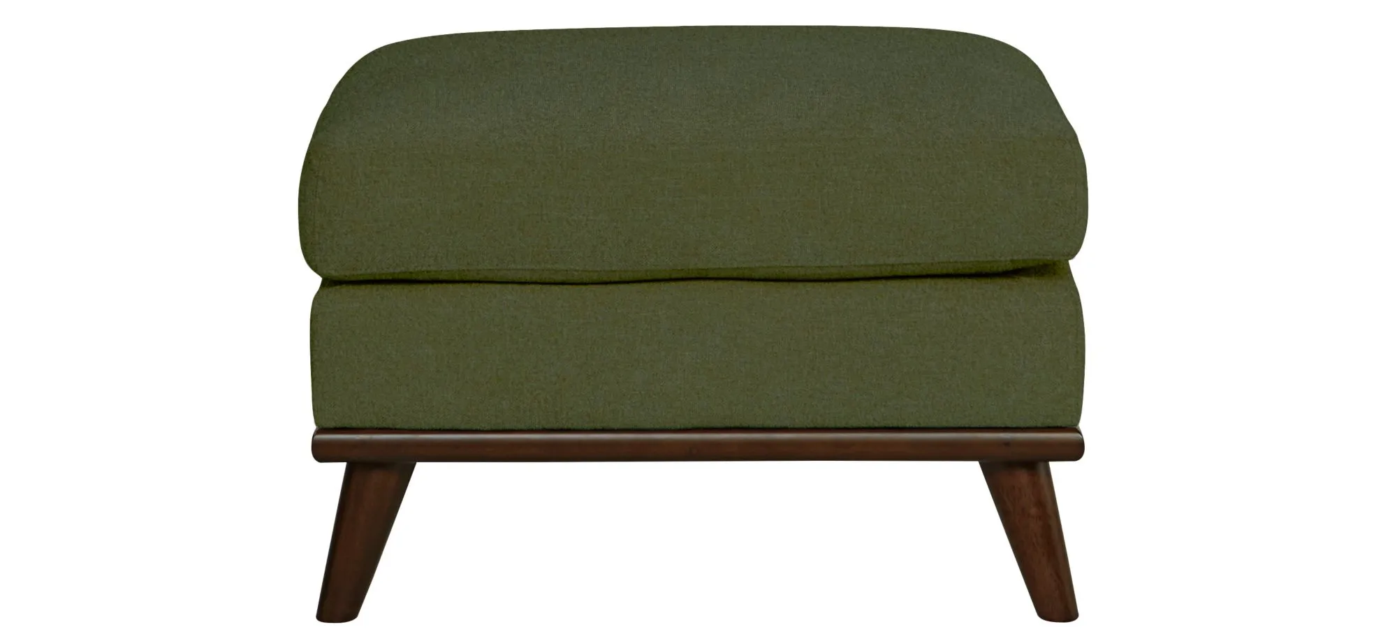 Milo Ottoman in Suede-So-Soft Pine by H.M. Richards