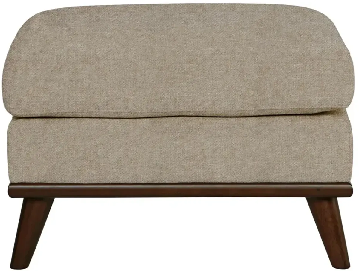 Milo Ottoman in Santa Rosa Linen by H.M. Richards