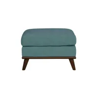 Milo Ottoman in Santa Rosa Turquoise by H.M. Richards