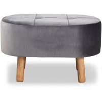 Simone Ottoman in Gray/Natural by Wholesale Interiors