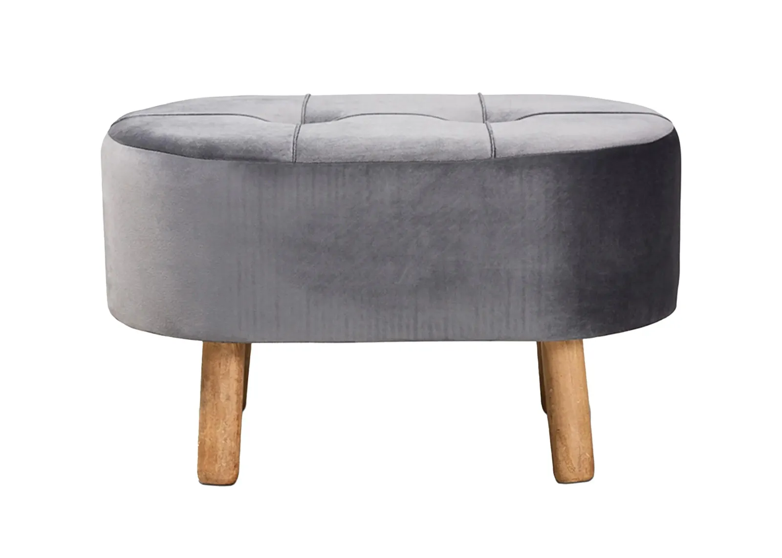 Simone Ottoman in Gray/Natural by Wholesale Interiors