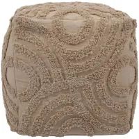 Miranda Knitted Pouf in Beige by Tov Furniture