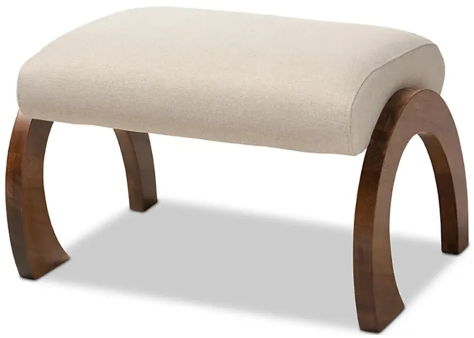 Sandrine Ottoman in Light Beige by Wholesale Interiors