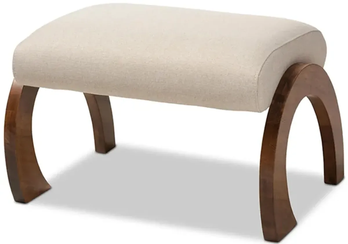 Sandrine Ottoman in Light Beige by Wholesale Interiors