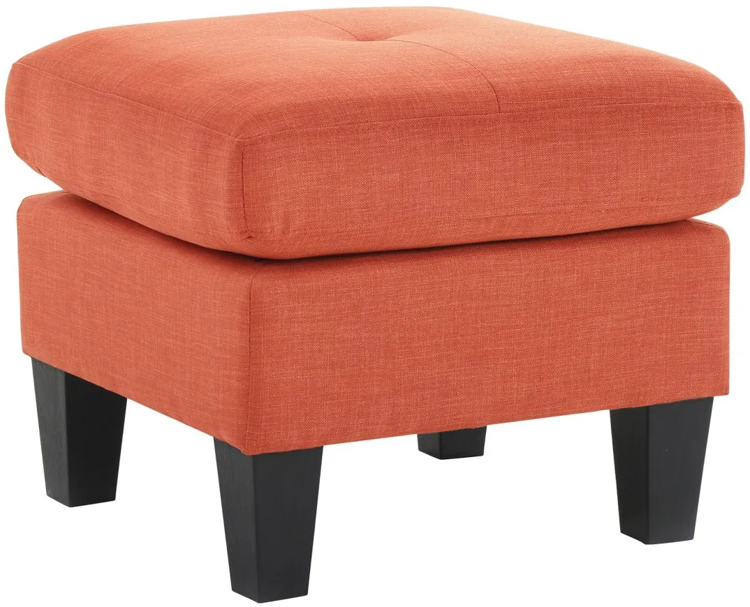 Newbury Ottoman by Glory Furniture in Orange by Glory Furniture