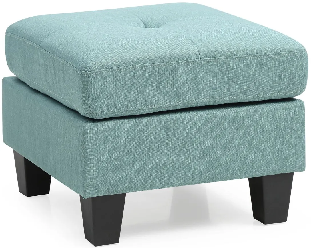 Newbury Ottoman by Glory Furniture in Teal by Glory Furniture