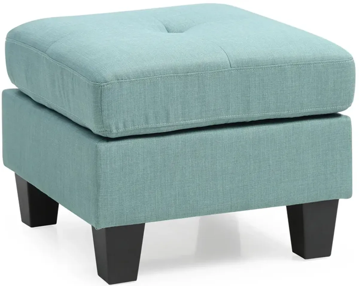 Newbury Ottoman by Glory Furniture in Teal by Glory Furniture