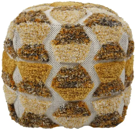 Sawyer Tufted Pouf in Gold by Tov Furniture