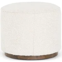 Sinclair Round Ottoman in Knoll Natural by Four Hands