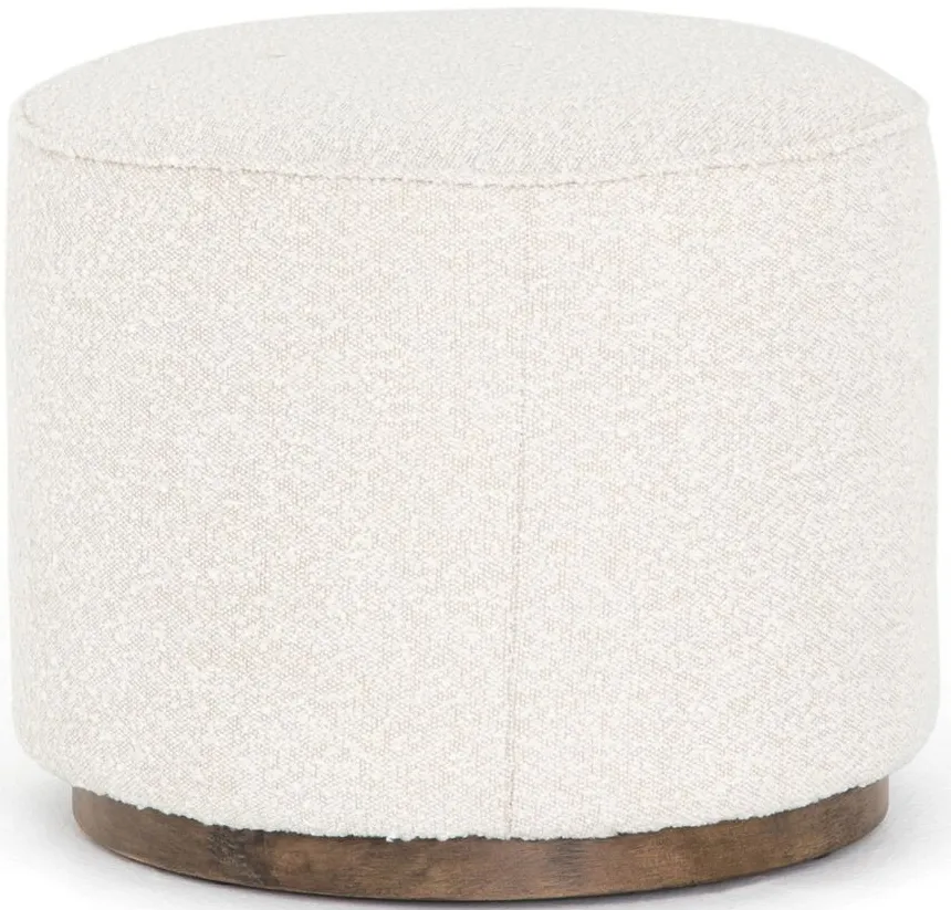 Sinclair Round Ottoman in Knoll Natural by Four Hands