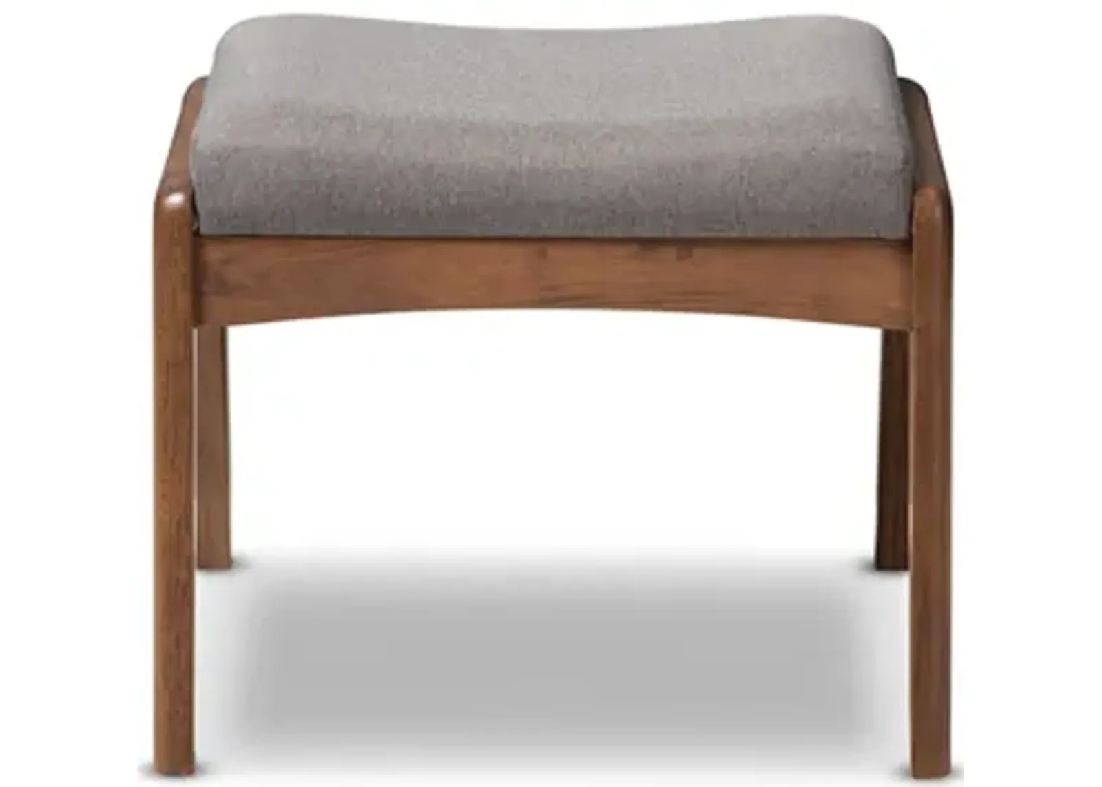 Roxy Ottoman in gray/"Walnut" Brown by Wholesale Interiors