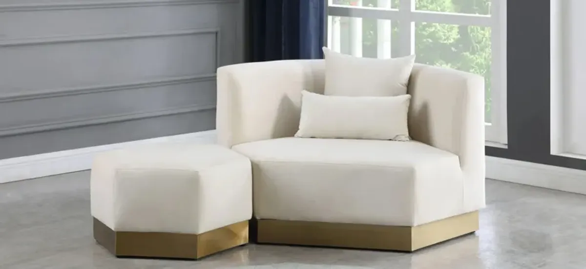 Marquis Velvet Ottoman