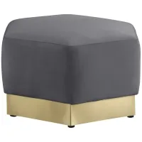 Marquis Velvet Ottoman in Grey by Meridian Furniture