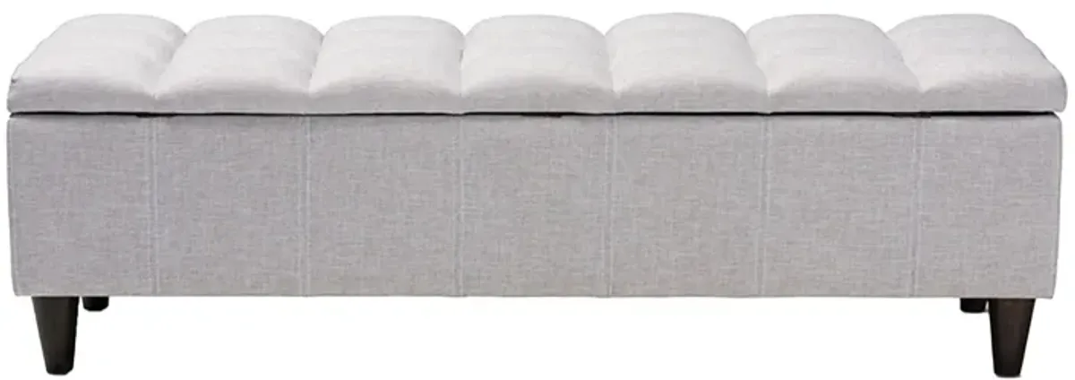 Brette Storage Bench Ottoman in Graylish Beige by Wholesale Interiors