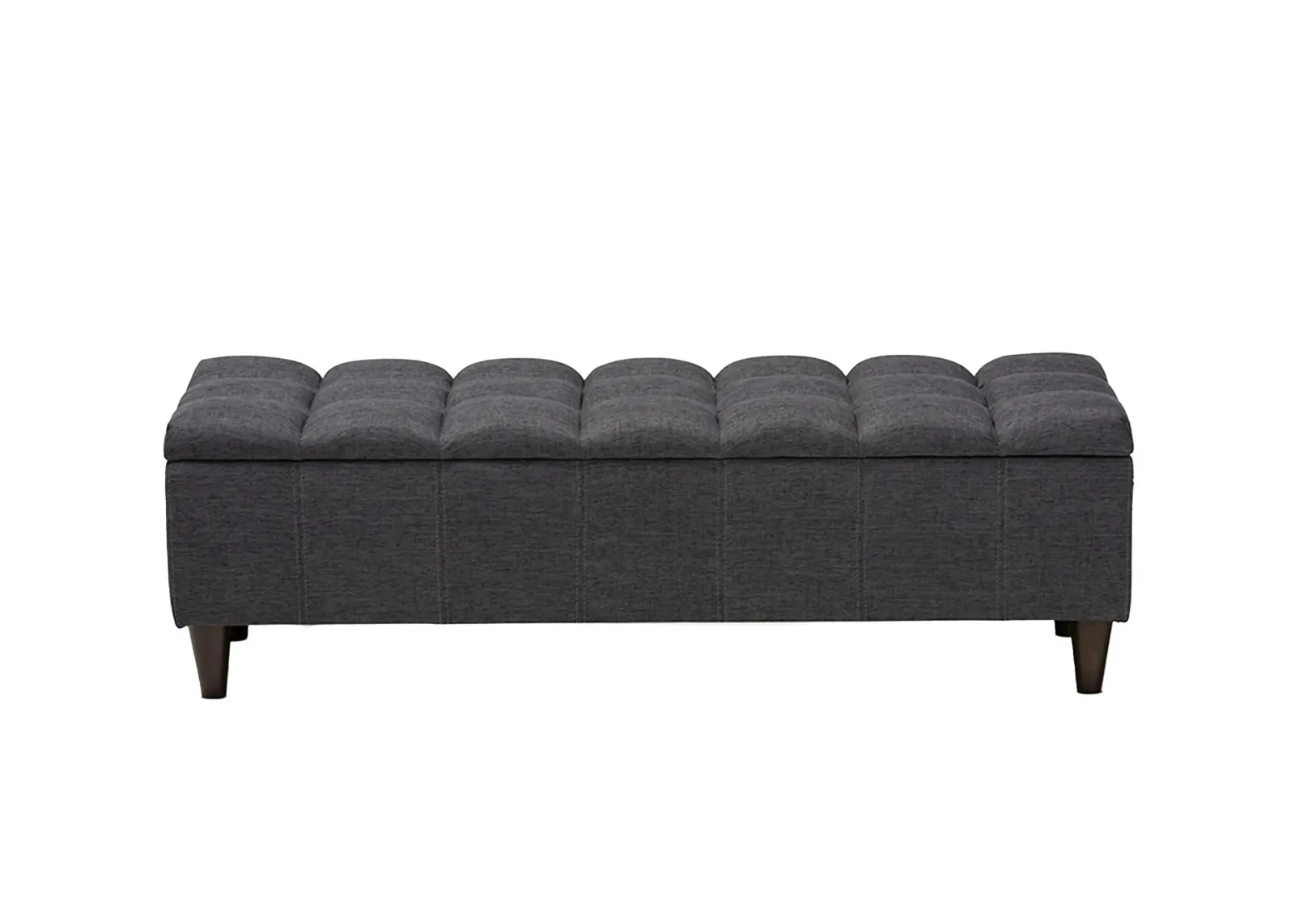 Brette Storage Bench Ottoman in Charcoal by Wholesale Interiors