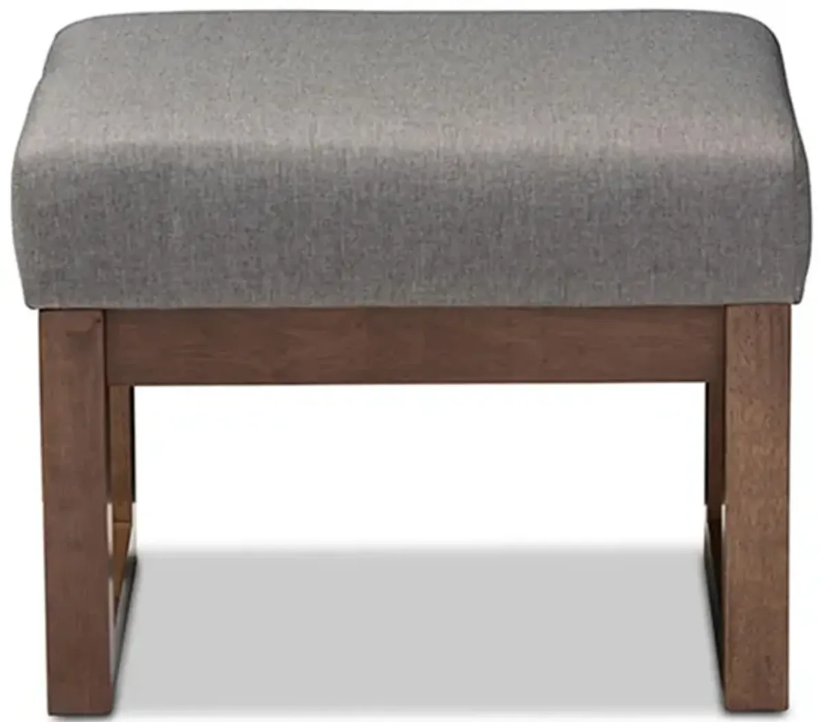 Yashiya Ottoman Stool in Gray by Wholesale Interiors