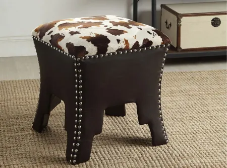 Sally Accent Stool in Brown by Wholesale Interiors