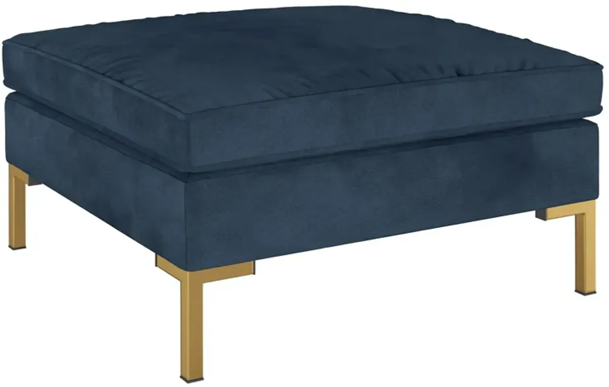 Stacy Ottoman in Premier Navy by Skyline