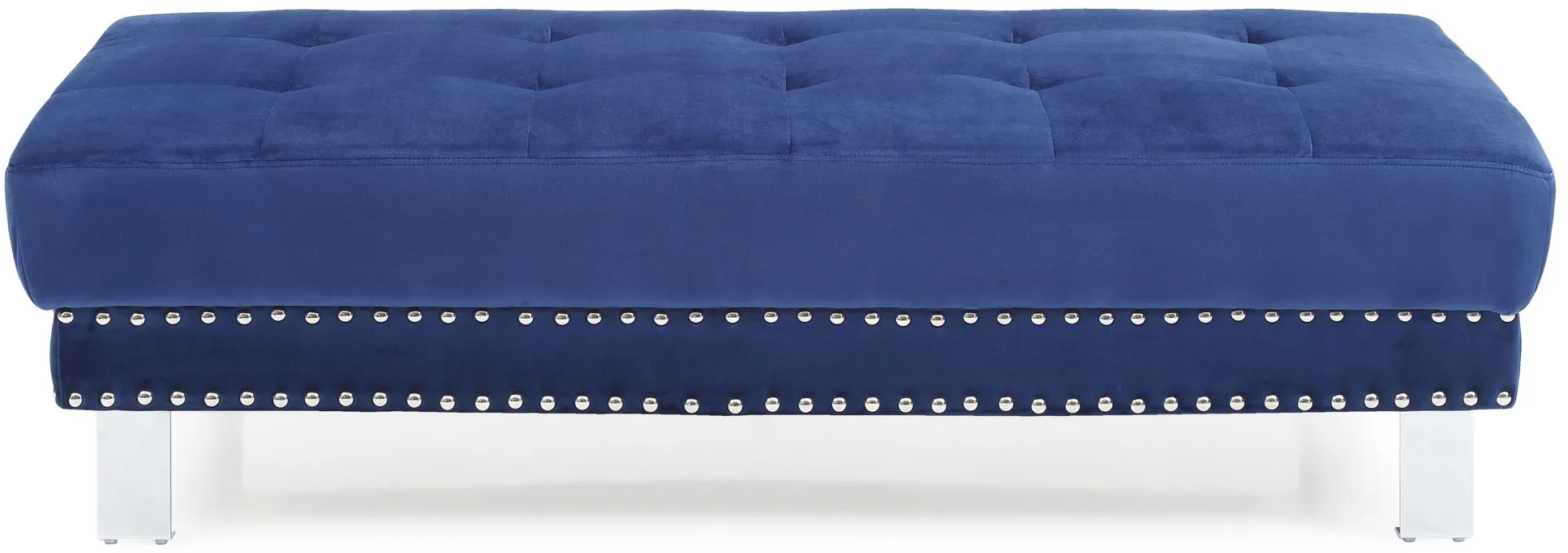 Derek Ottoman in Navy Blue by Glory Furniture