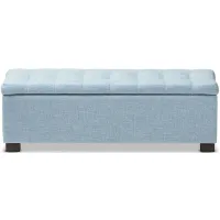 Roanoke Ottoman Bench in Light Blue by Wholesale Interiors