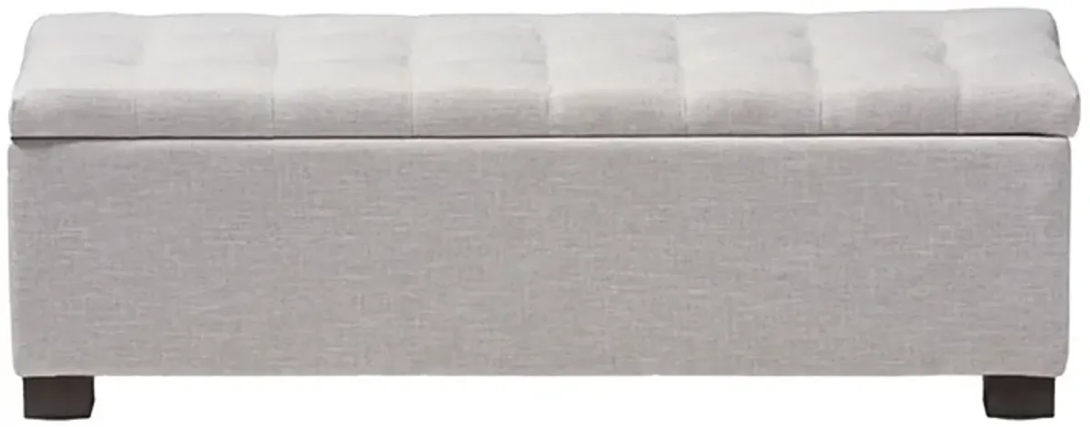 Roanoke Ottoman Bench in Grayish Beige by Wholesale Interiors