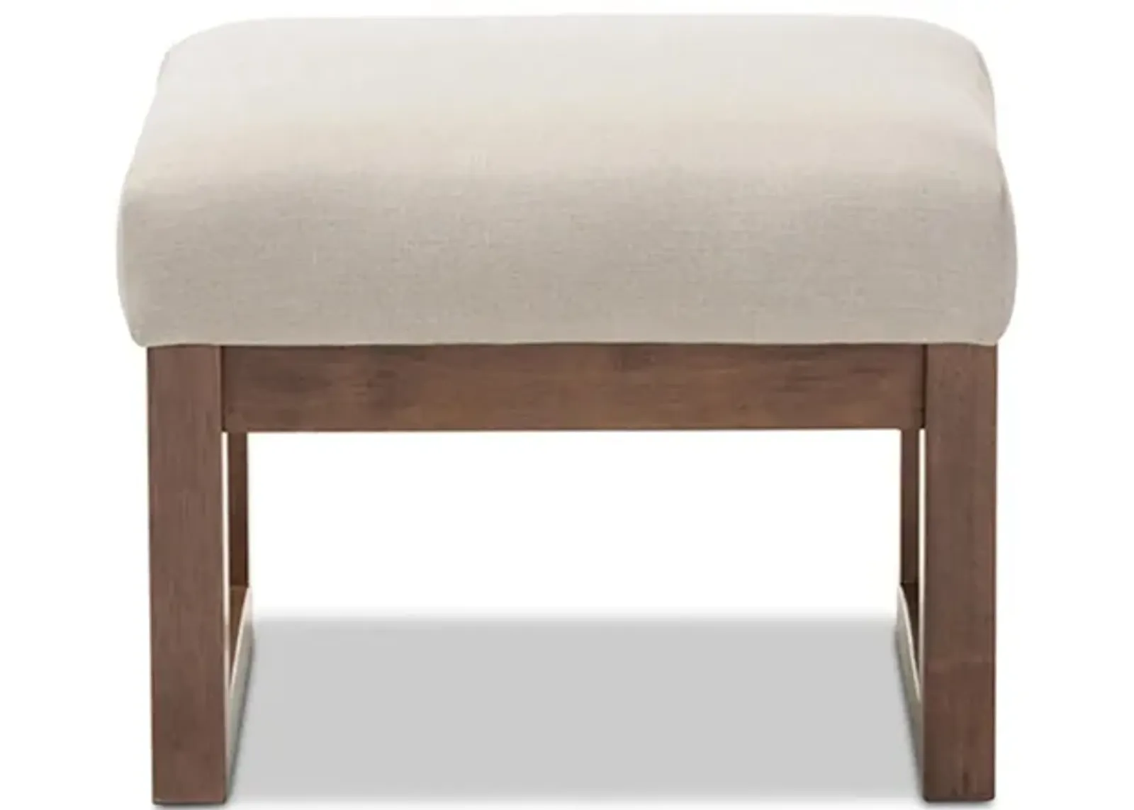 Yashiya Ottoman Stool in Light Beige by Wholesale Interiors