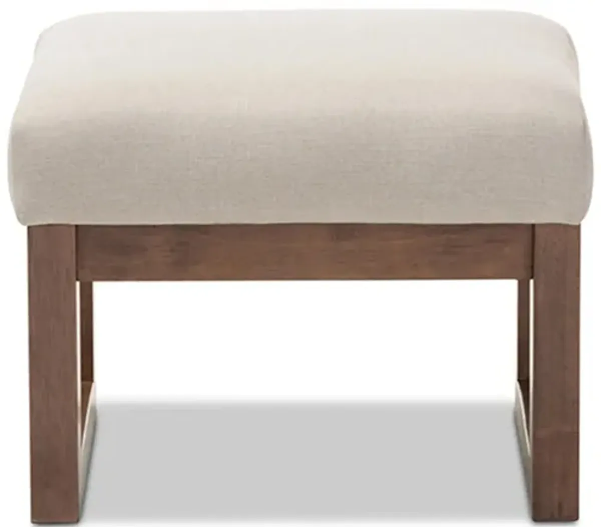 Yashiya Ottoman Stool in Light Beige by Wholesale Interiors