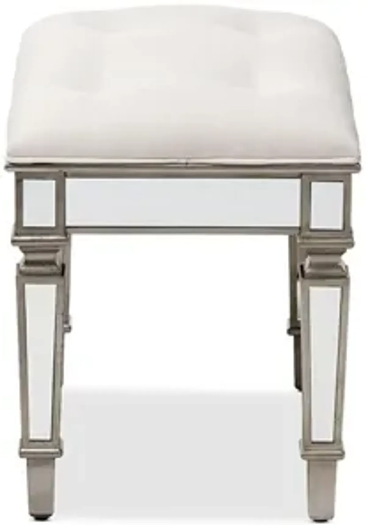 Marielle Mirrored Ottoman Vanity Bench