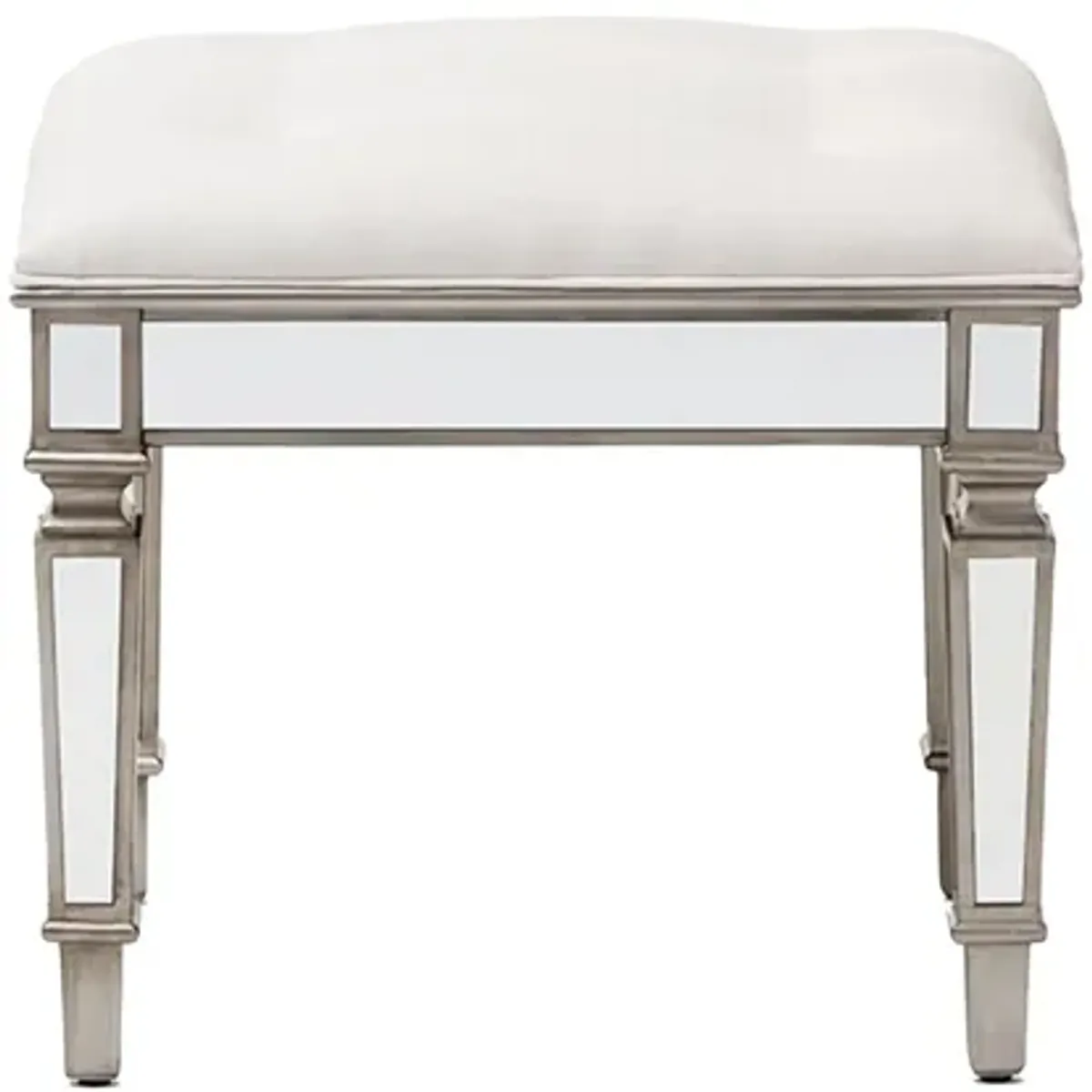 Marielle Mirrored Ottoman Vanity Bench