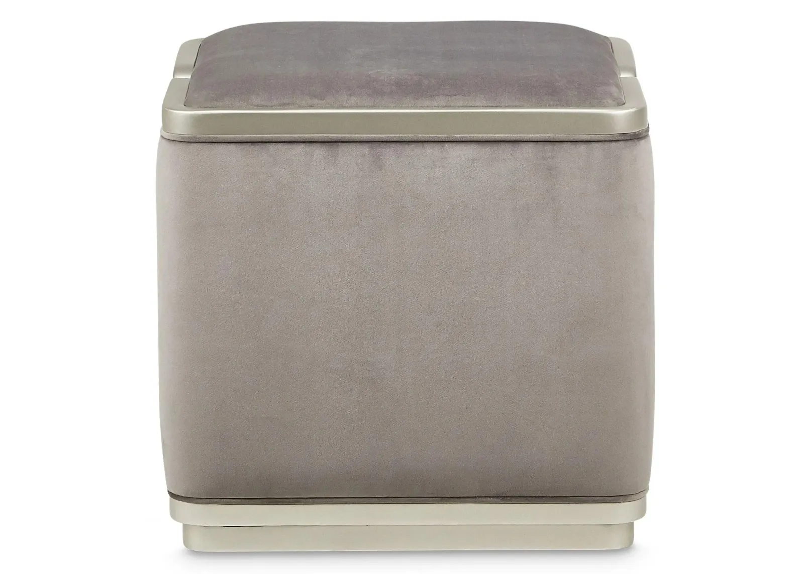 Linea Ottoman in Silver Mist by Amini Innovation