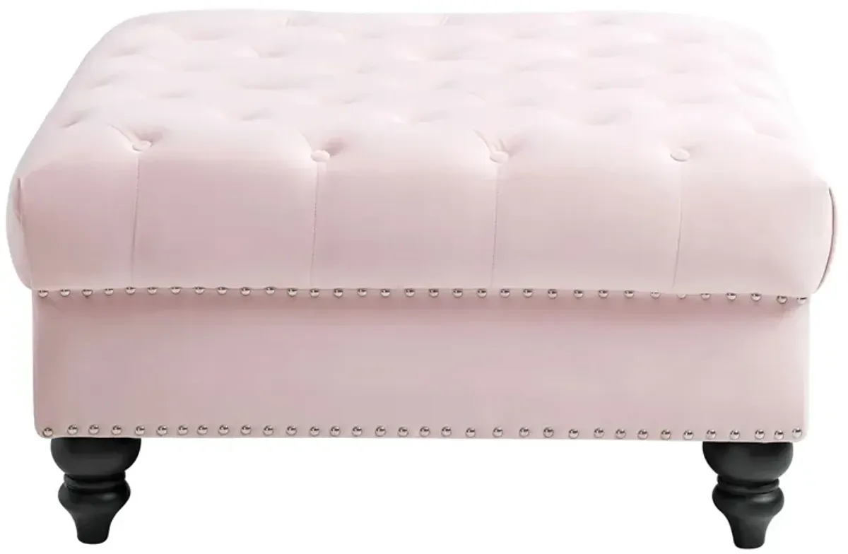 Nola Ottoman in Pink by Glory Furniture