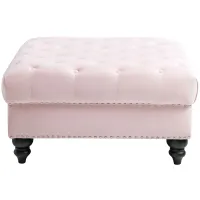 Nola Ottoman in Pink by Glory Furniture