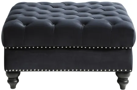 Nola Ottoman in Black by Glory Furniture
