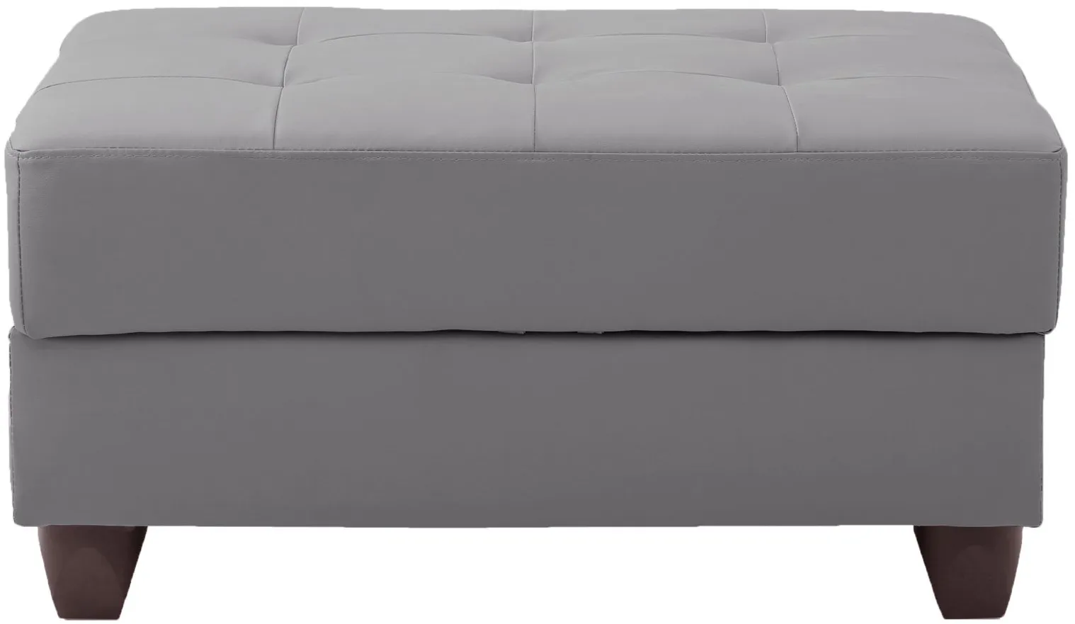 Malone Faux Leather Ottoman in Gray by Glory Furniture