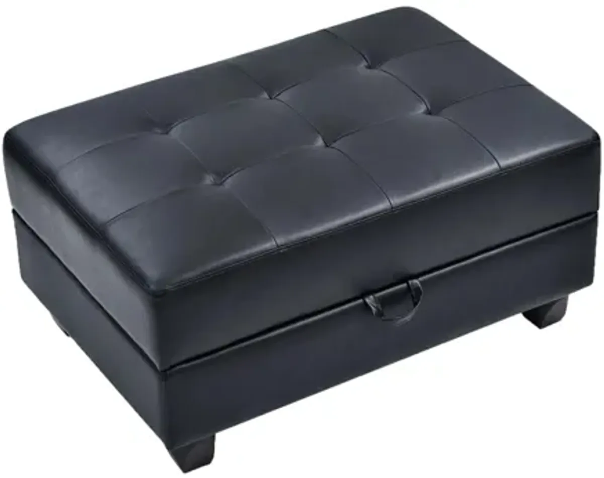 Malone Faux Leather Ottoman