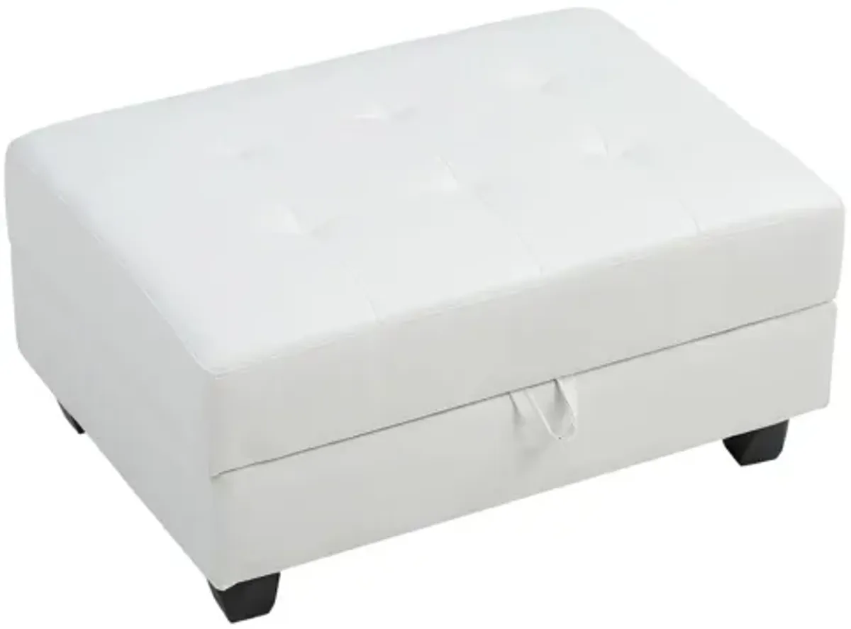 Malone Faux Leather Ottoman