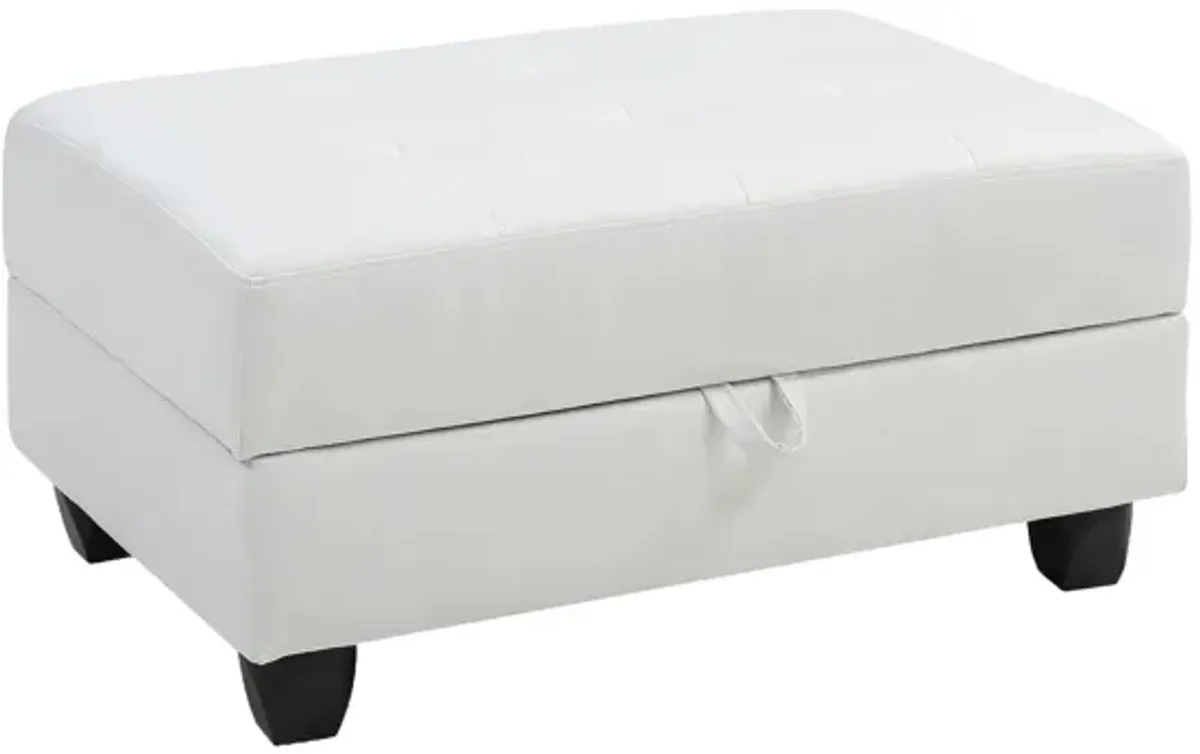 Malone Faux Leather Ottoman