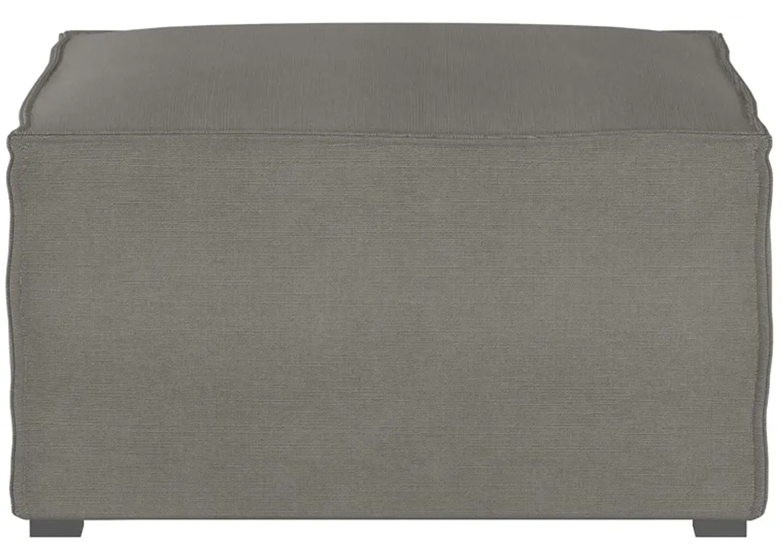 Stacy III Ottoman in Linen Grey by Skyline