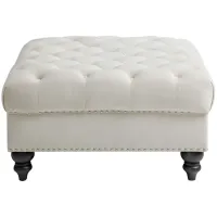 Nola Ottoman in Ivory by Glory Furniture