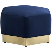 Marquis Velvet Ottoman in Navy by Meridian Furniture