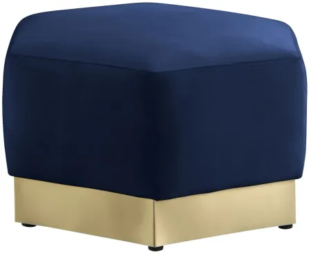 Marquis Velvet Ottoman in Navy by Meridian Furniture