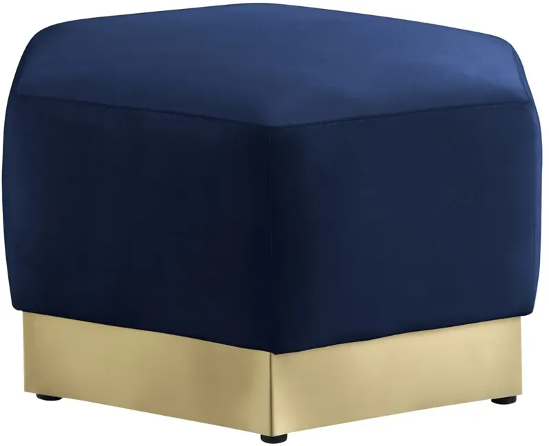 Marquis Velvet Ottoman in Navy by Meridian Furniture