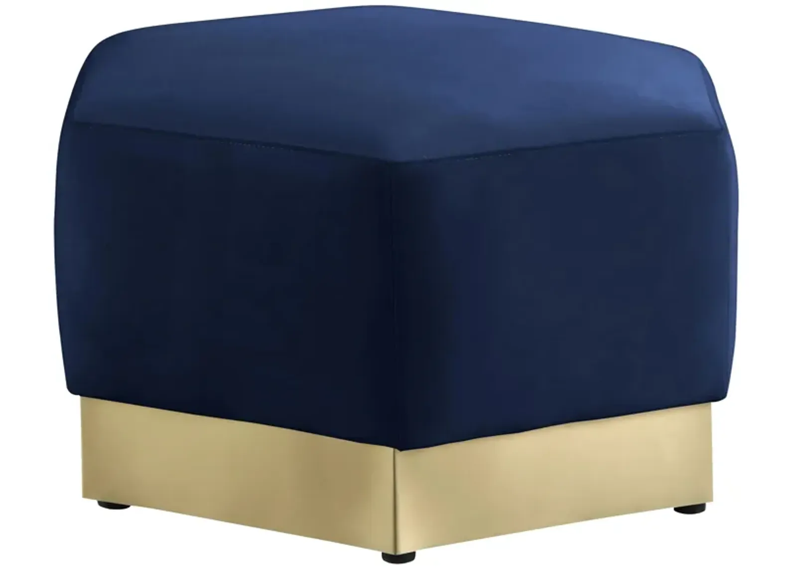 Marquis Velvet Ottoman in Navy by Meridian Furniture