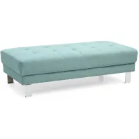 Riveredge Ottoman in Teal by Glory Furniture